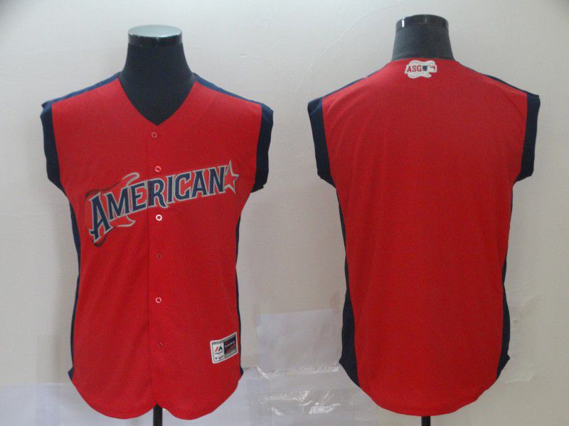 Men Los Angeles Angels Blank Red 2019 All Star MLB Jerseys